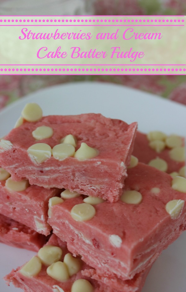 Strawberry cake mix Fudge is an excellent choice for a special dessert treat! Make this in moments and serve to your family!