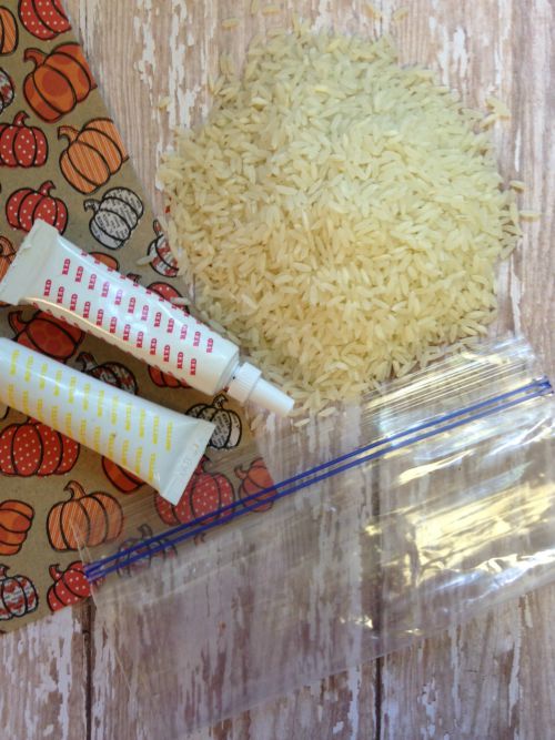 Fall Sensory Dyed Rice
