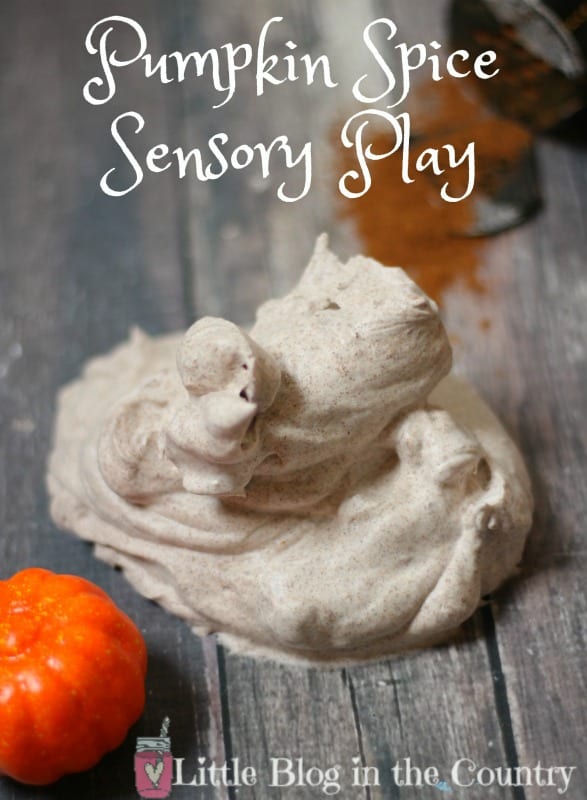 pumpkin spice sensory play