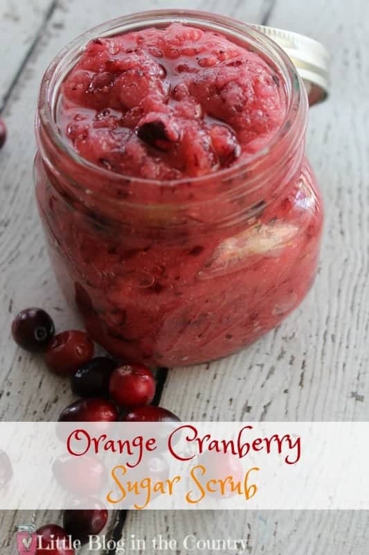 Homemade Orange Cranberry Sugar Scrub