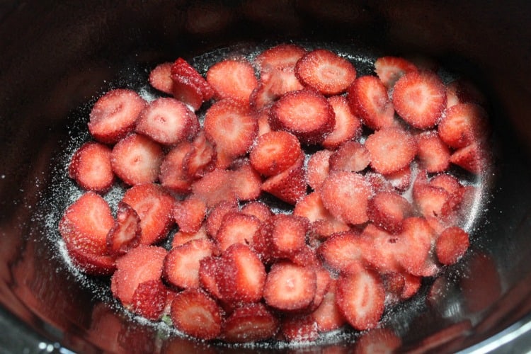 Strawberry Cobbler in the Slow Cooker Simple in the Country