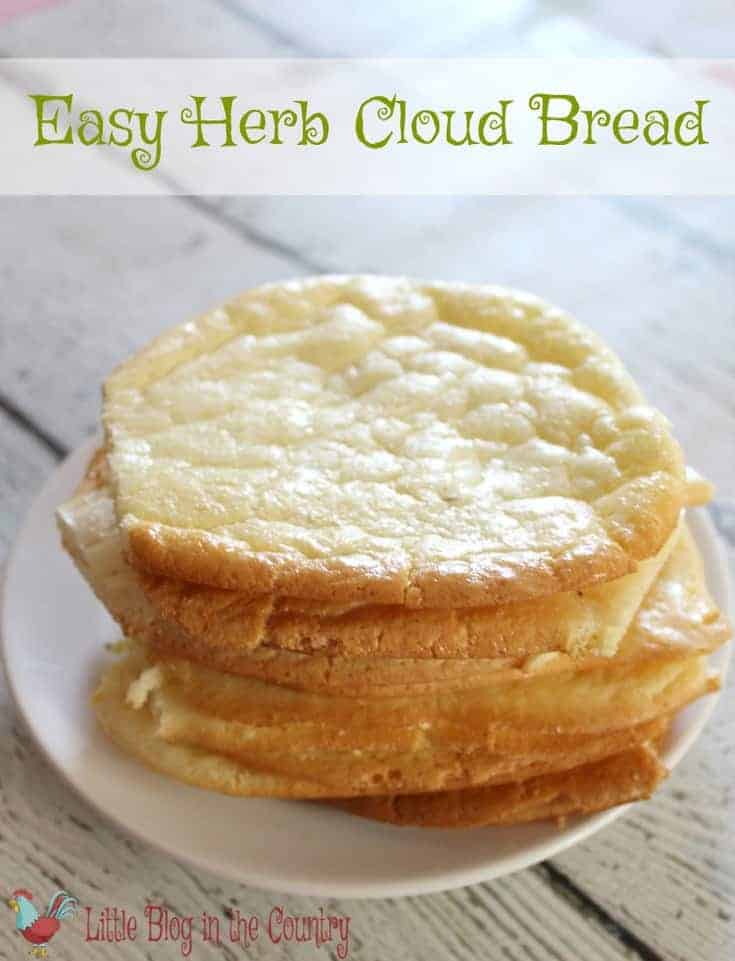 Low Carbing it but craving bread? This Easy Herb Cloud Bread recipe hit the spot. No they just another Cloud Bread this one kicks it up a notch with herbs. 
