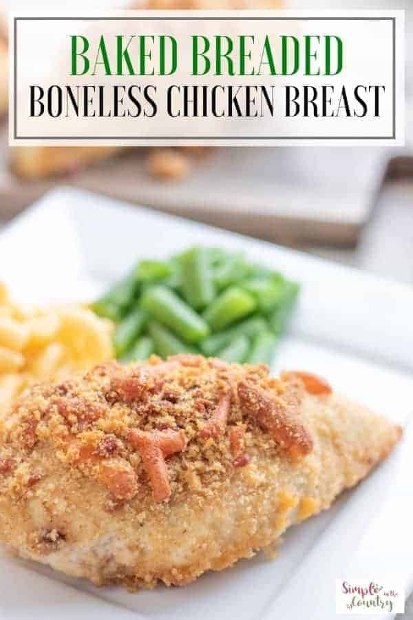 Breaded Baked Boneless Chicken Breast