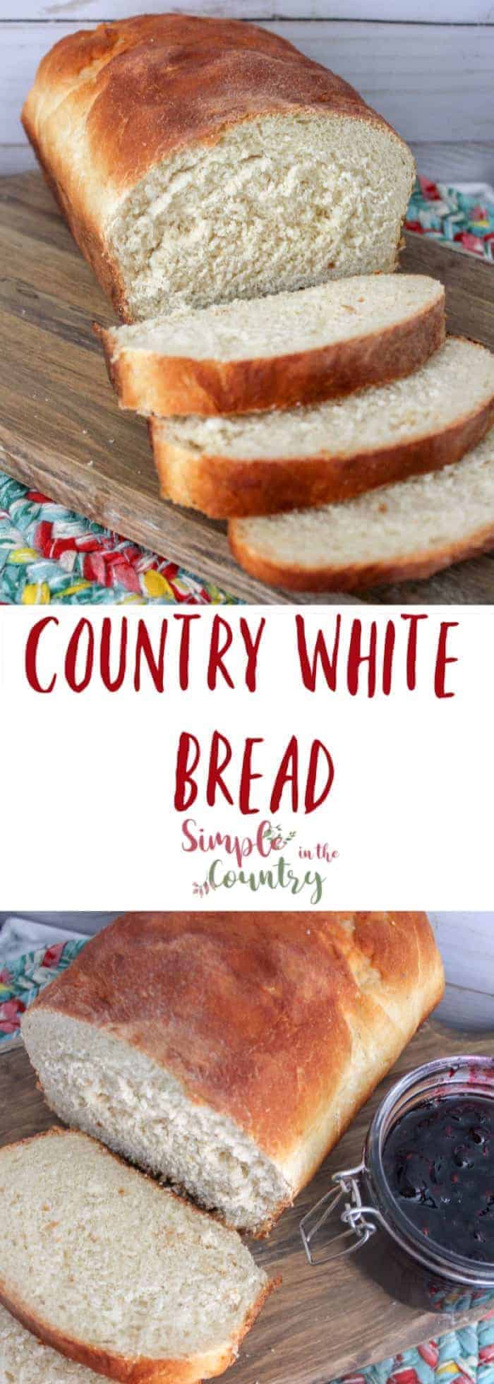 homemade country white bread