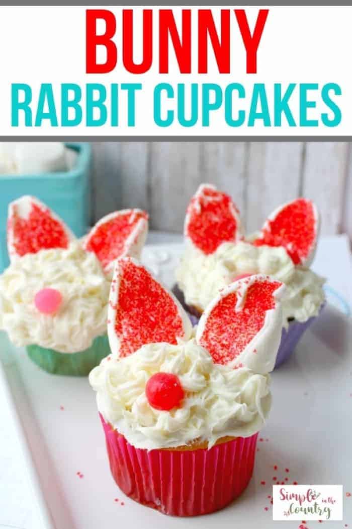 Happy bunny rabbit cupcakes