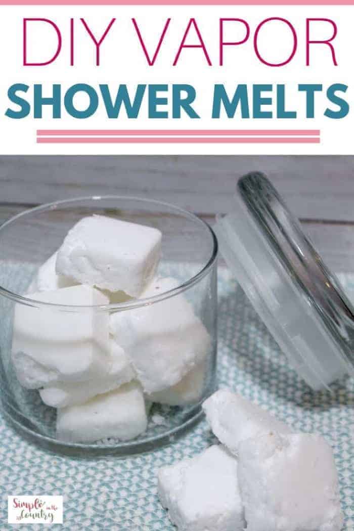 Homemade vapor shower melts