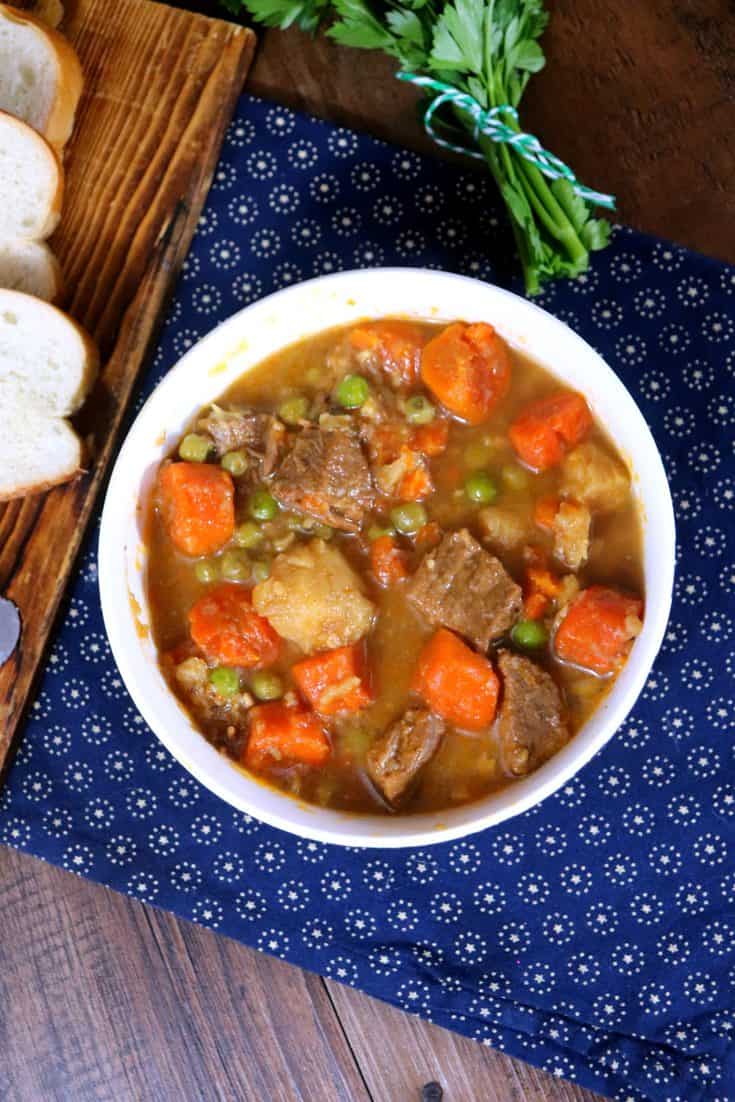 Slow Cooker Beef, Carrot & Parsnips Stew Recipe Simple in the Country