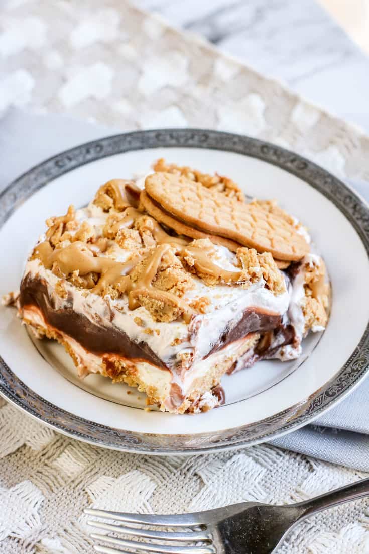 Nutter Butter Lasagna with Chocolate